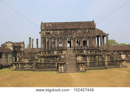 A library of Angkor Wat, .  Built by King Jayavarman VII.Cambodia