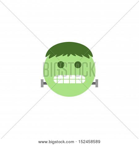 Abstract flat design halloween emoji icon symbol