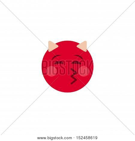 Abstract flat design halloween emoji icon symbol