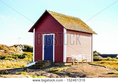 traditional swedish falun red wooden cottage house
