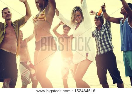 Beach Vacation Enjoying Holiday Relaxation Concept