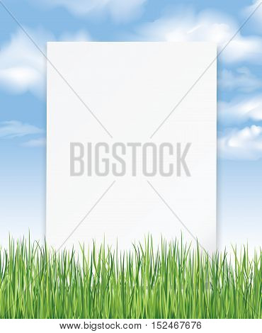 Sky-clouds  -with Grass-1