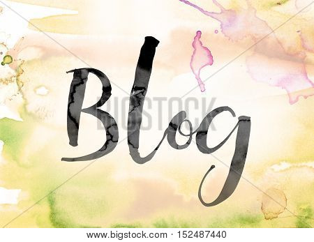 Blog Colorful Watercolor And Ink Word Art