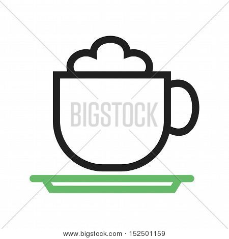 Cappucino, cup, coffee icon vector image. Can also be used for coffee shop. Suitable for web apps, mobile apps and print media.