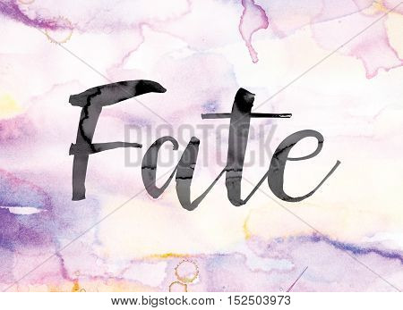 Fate Colorful Watercolor And Ink Word Art