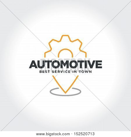 Automotive or Automobile Service Location Technology. Vector illustration