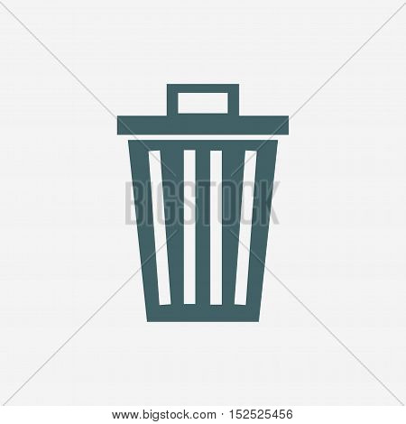 trash can vector icon isolated on white background