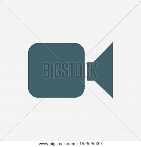 video camera vector icon isolated on white background