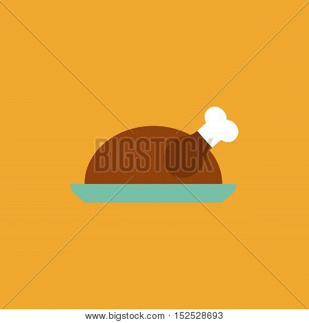 Turkey binner happy thanksgiving holiday. vector illustration