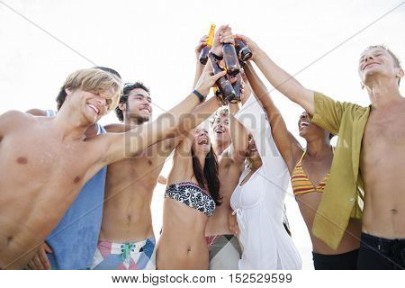 Beach Party Freedom Vacation Leisure Activity Concept