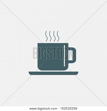 cup of hot coffee icon isolated on white background