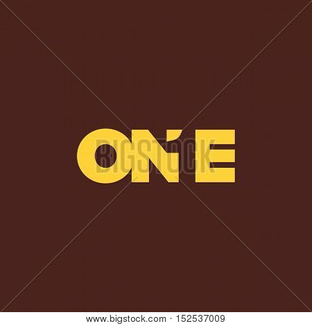 Creative Number one negative space logo concept