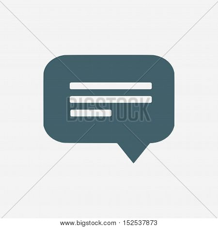 speech bubble vector icon isolated on white background