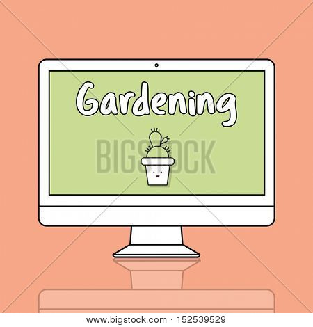 Gardening Hobby Computer Concept