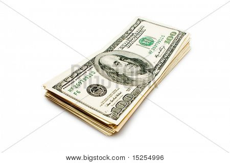 lotto di dollari isolata on white