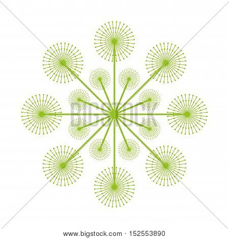 dandelion seed decoration icon vector illustration design