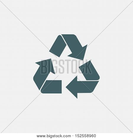 recycle vector icon isolated on white background