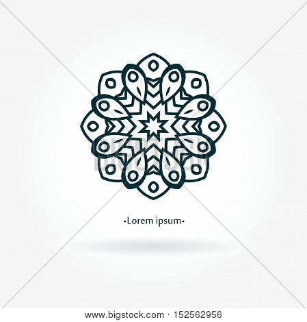 Beautiful circular logos. Simple geometric logos. Company logo, mark, emblem, element. Simple geometric logo. Mandala logo. Icons, business, invitations. Vintage. Islam, Arabic, Indian, ottoman.