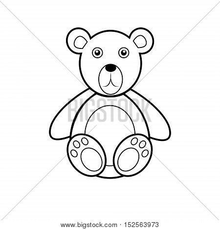 Bear on a light background. Teddy bear icon