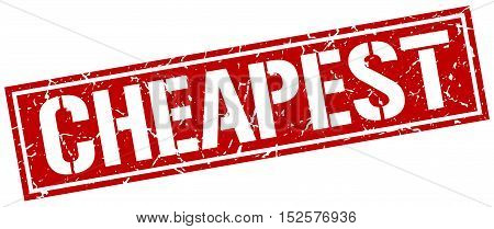 cheapest. stamp. square grunge vintage isolated. sign
