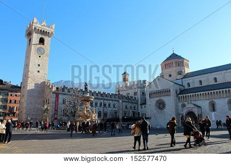 Duomo Square In Trento, Italy