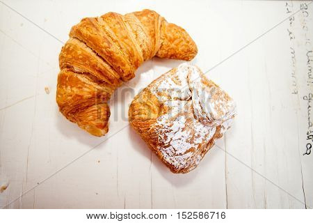 Typical Italian Pastry Isolated On White Background.