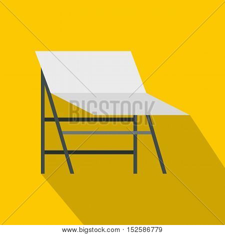 Photo studio screen icon. Flat illustration of photo studio screen vector icon for web isolated on yellow background