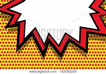 Bubble icon. Retro pop art comic and communication theme. Colorful design. Pointed speech bubble background. Vector illustration