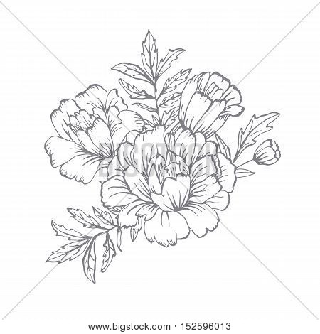 Ornate floral flyer with flowers. Doodle sharpie background. template for card, poster, leaflet. Hand drawn wedding invitation