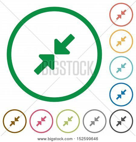 Resize small flat color icons in round outlines