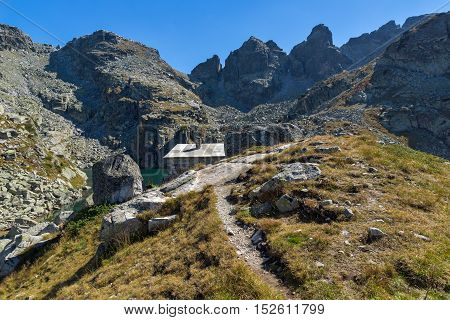 Landscape of The Scary lake and Kupens peaks, Rila Mountain, Bulgaria