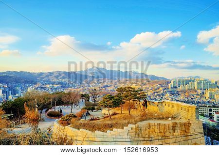 Scenic View of Naksan Park in Seoul