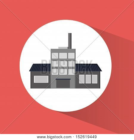 Plant building icon. Factory industry and industrial  theme. Colorful design. Vector illustration