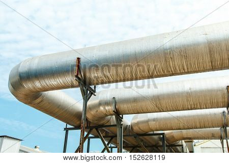 piping as found inside of a modern industrial power plant