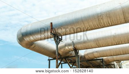 piping as found inside of a modern industrial power plant