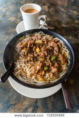 Hong Kong Cafe Style Satay Beef Rice Noodles