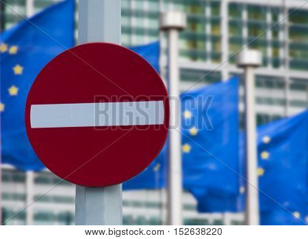 European commission sanctions against Russia concept