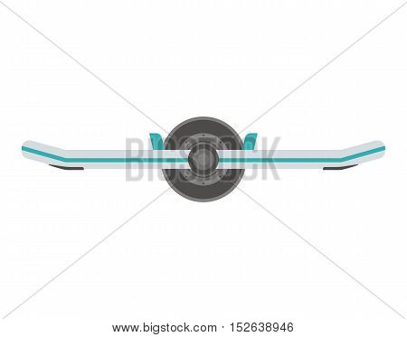 Monowheel balance board icon. Hoverboard vector illustration. Alternative city transport.