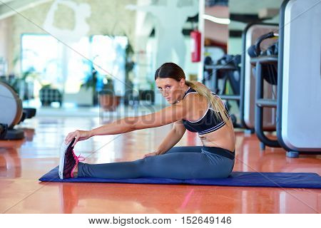 Sport Woman Streching. Fitness And Yoga Concept. Slim Woman.