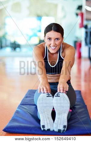 Sport Woman Streching. Fitness And Yoga Concept. Slim Woman.