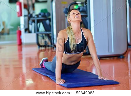 Sport Woman Streching. Fitness And Yoga Concept. Slim Woman.