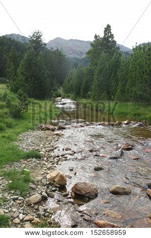 View Of Llubriqueto Valley In National Park Aiguestortes, Catalonia, Spain