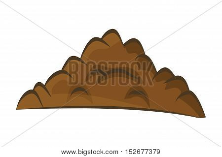 Pile Of Ground, Heap Of Soil - Vector Illustration Isolated On White Background.