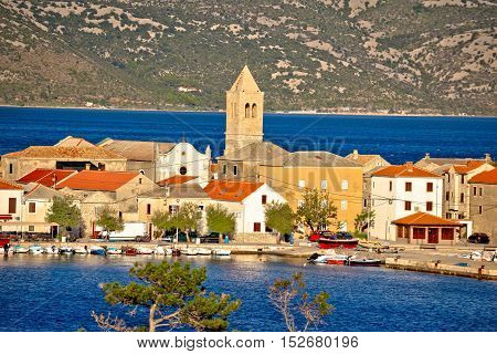 Town of Vinjerac in Velebit bay view Dalmatia Croatia