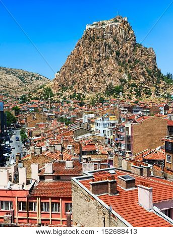 Afyon Town And Karahisar Castle, Turkey