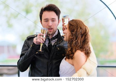 New married couple portrait