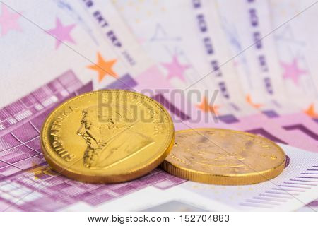 Wealth Concept - Gold And Cash Money