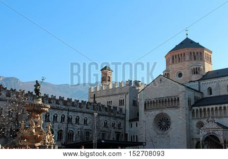 Duomo Square In Trento, Italy