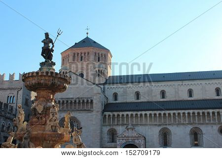 Duomo Square In Trento, Italy
