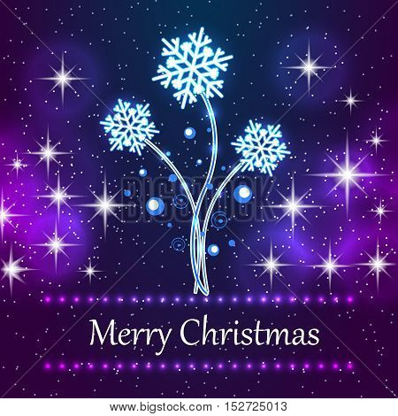 Featuring new Christmas concept background with snowflakes. Vector illustration.